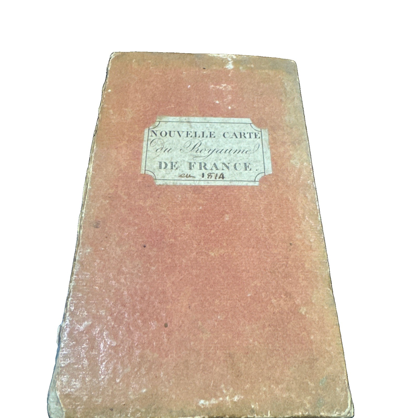 Nouvel Carte Du Royaume De France 1814’ Fold Out Pocket Book Map Rare