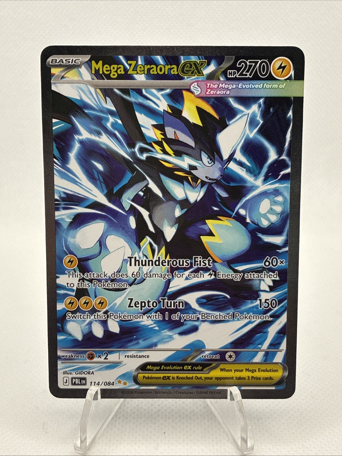 Pokémon TCG Mega Zeraora EX 114/084 - Sir - Pitch Black 