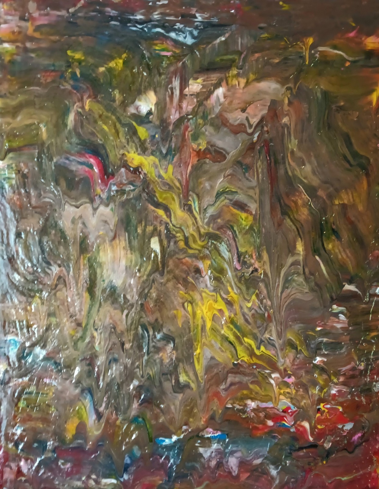 Original Acrylic Painting By Bonnie 18x24 Abstract Multi Colors