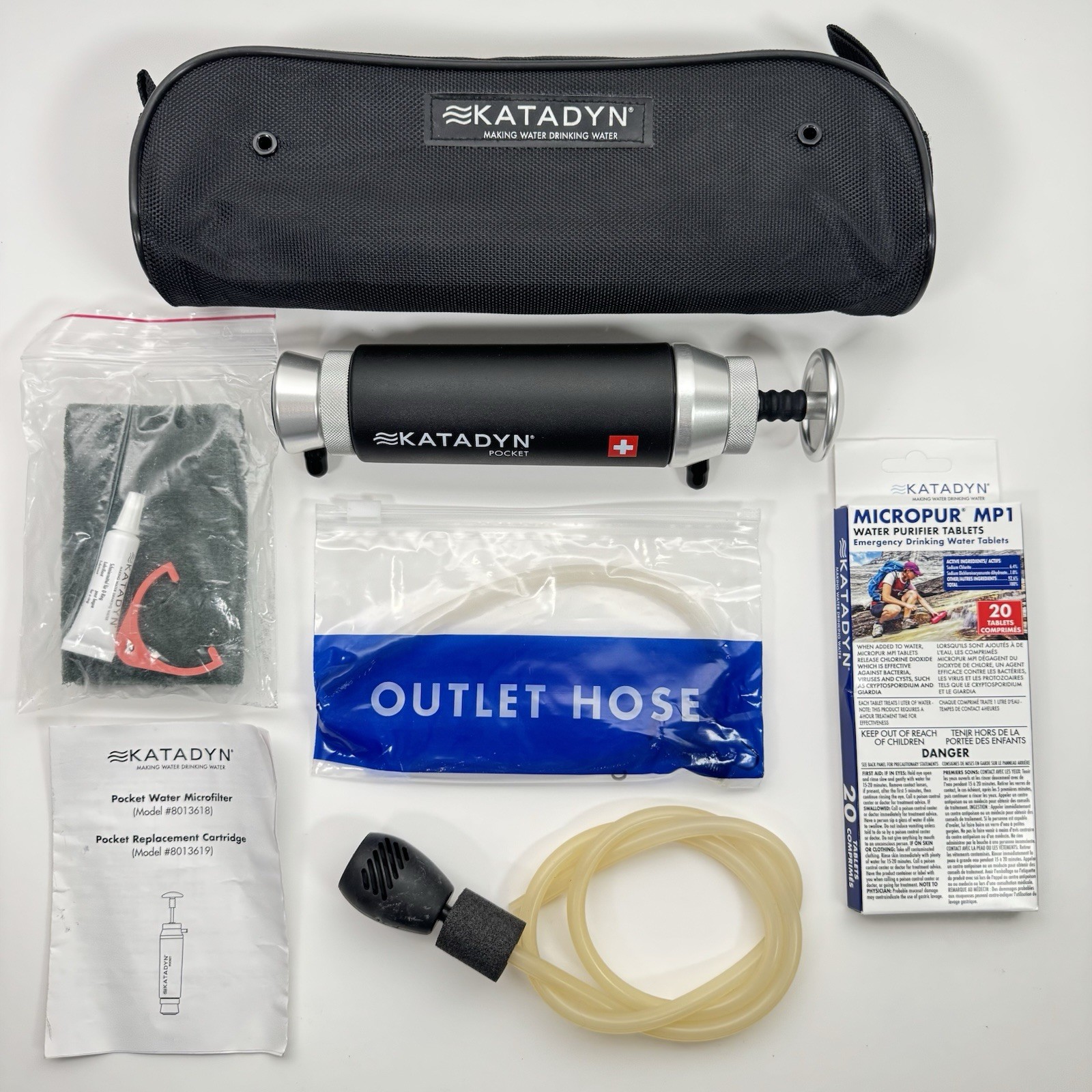Katadyn Pocket Microfilter Pump Silvered Ceramic 50,000L Water Filter System