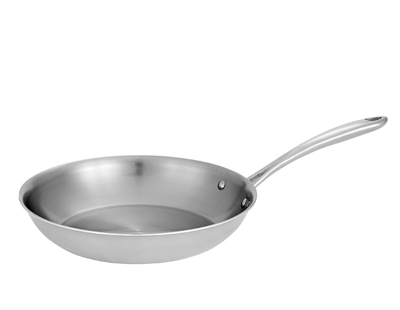 Sartén de Acero Inoxidable Tricapa de 25 cm, Resistente y Cocina Uniforme, Nuevo