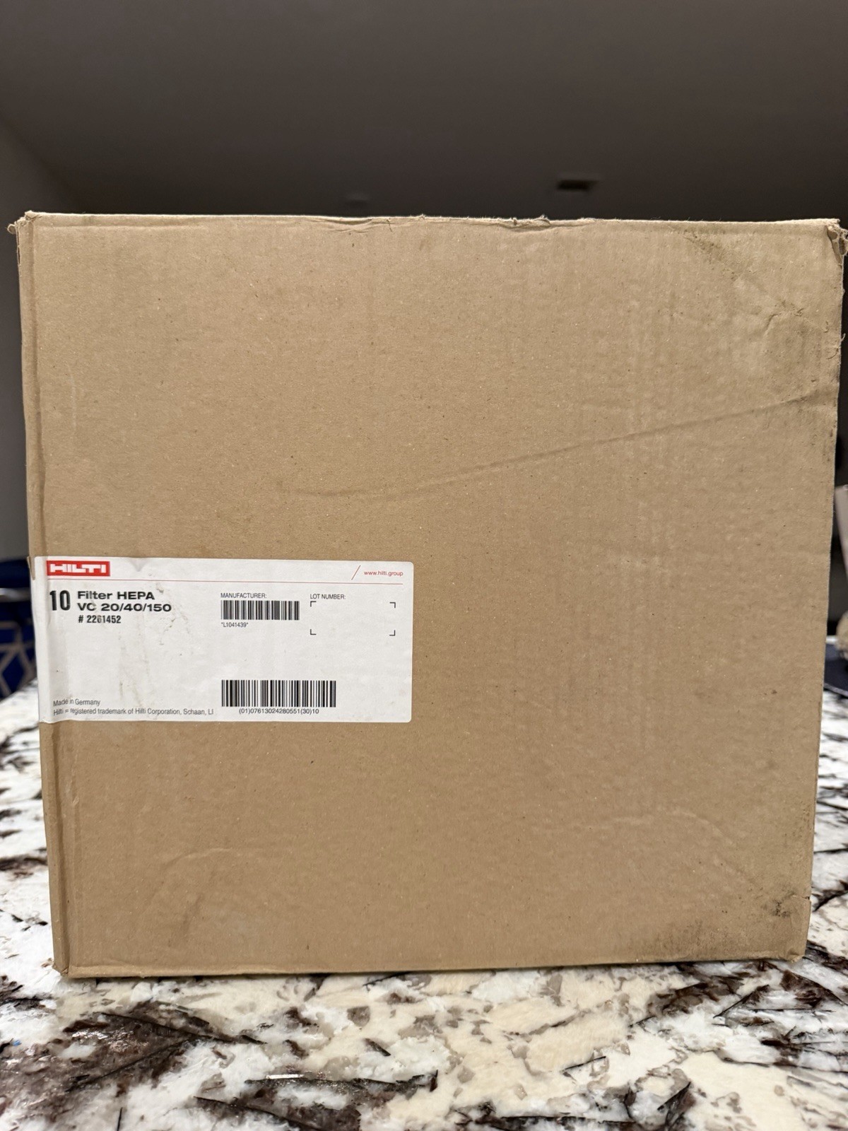 HILTI #2261452 Filter wet/dry HEPA VC 20/40/150 Open Box 10 FiltersPer Box  HILTI #2261452 Filter wet/dry HEPA VC 20/40/150 Open Box 10 FiltersPer Box 