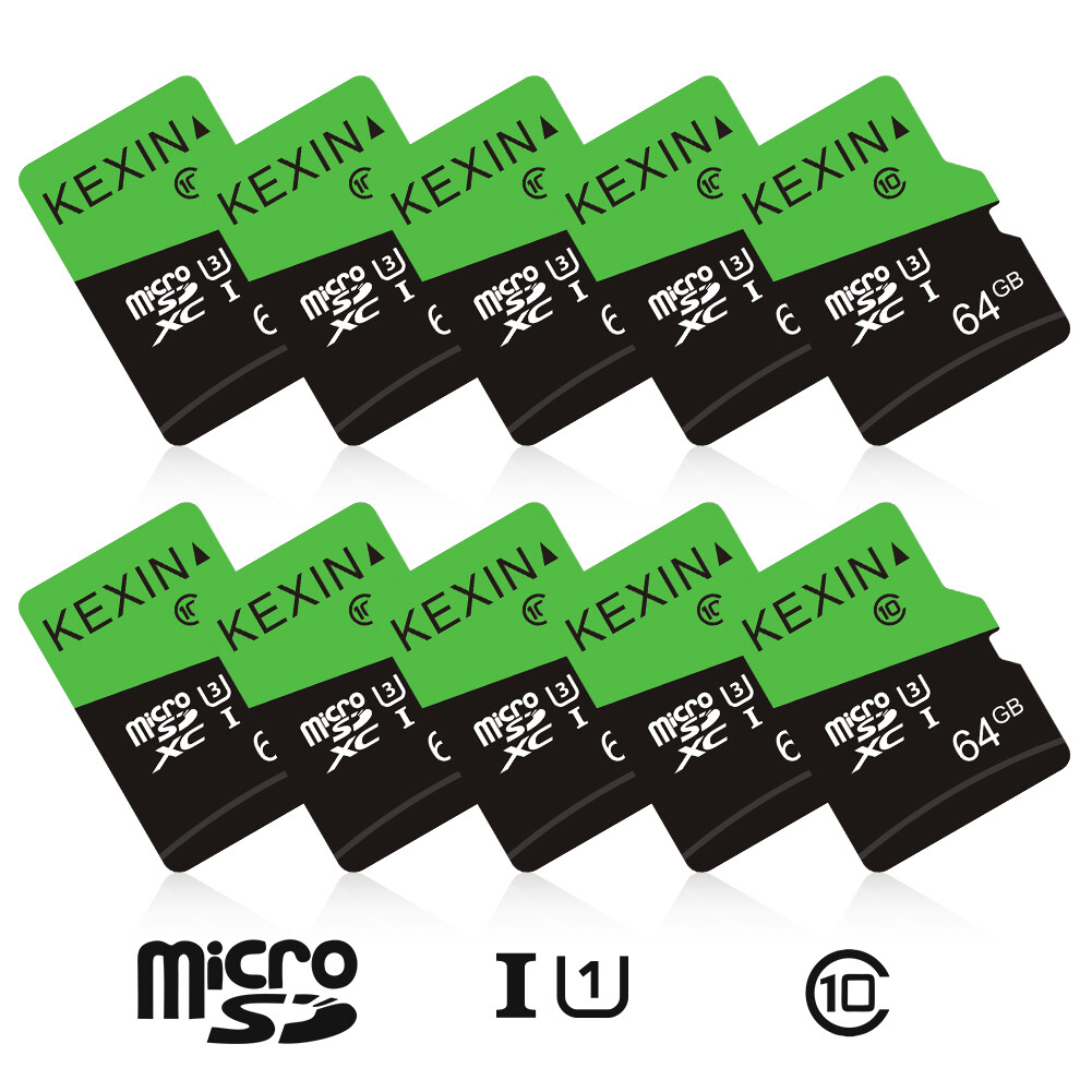 Kexin 64GB 10 Pack Ultra Micro SD SDXC Memory Card Class 10 TF Card For Phone PC