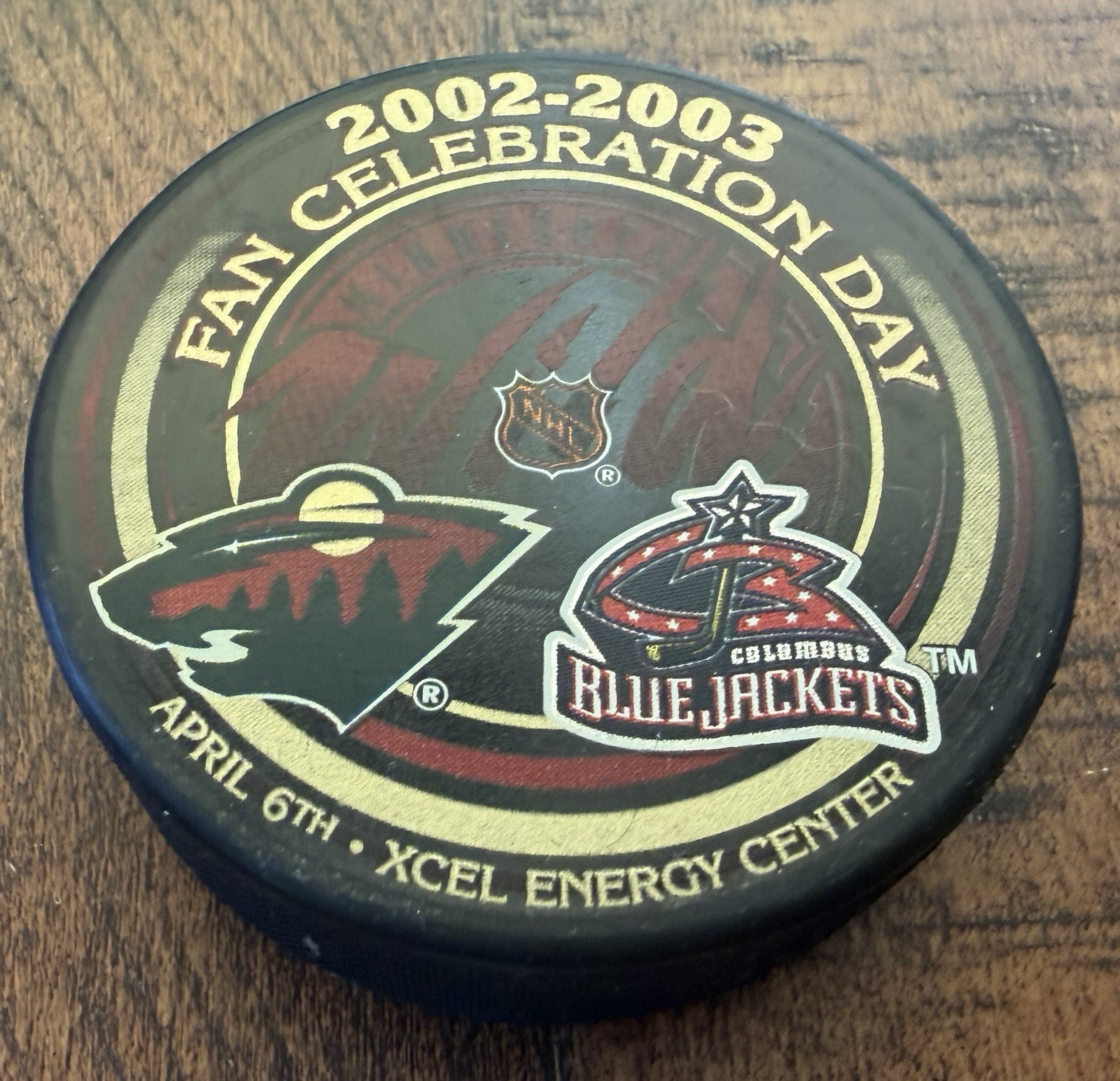 Minnesota Wild NHL 2002-2003 Limited Edition Fan Celebration Puck 1,000 Made