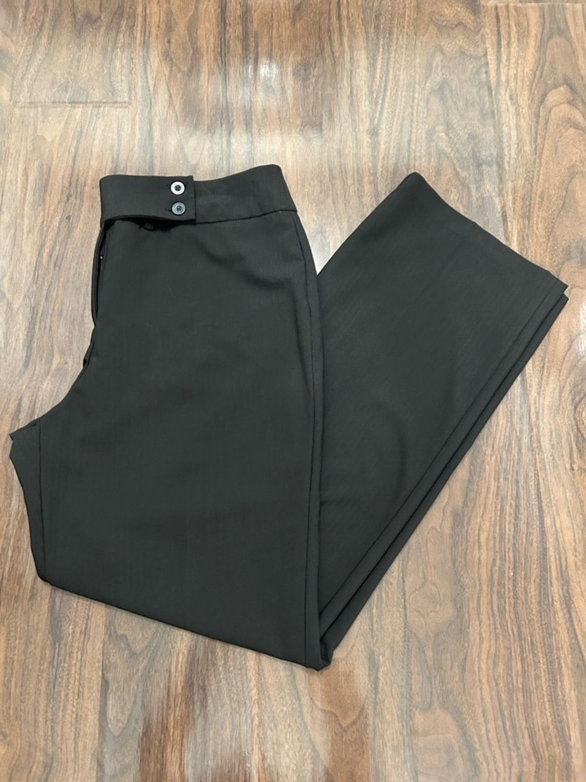 Gloria Vanderbilt Black Textured Dress Pants Straight Leg Trousers Gloria Vanderbilt Black Textured Dress Pants Straight Leg Trousers