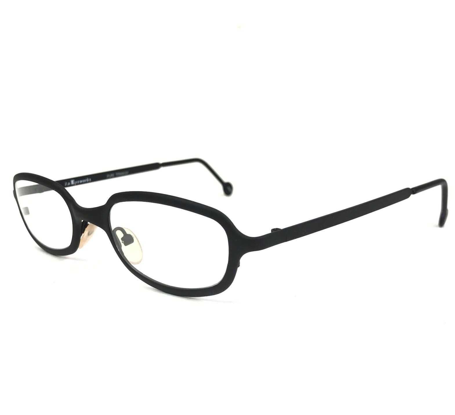 Vintage la Eyeworks Eyeglasses Frames PUFFER 542 Rubberized Black 46-22-135 Vintage la Eyeworks Eyeglasses Frames PUFFER 542 Rubberized Black 46-22-135