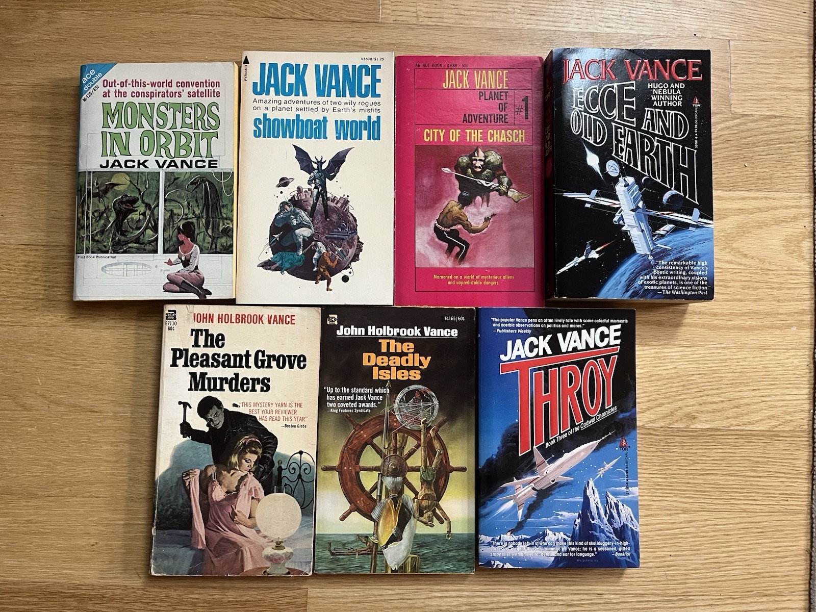 Jack Vance Lot of 7 Science Fiction Novels Paperbacks Detective Jack Vance Lot of 7 Science Fiction Novels Paperbacks Detective