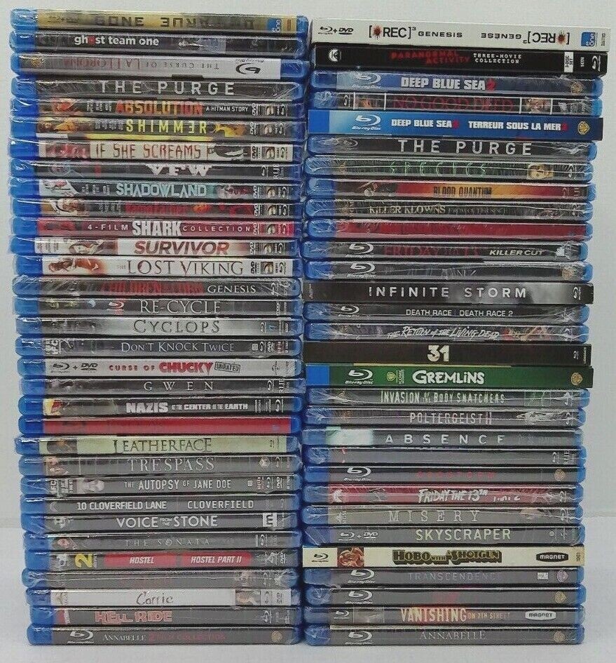 Wholesale Blu-ray Lot - Horror/Thriller/Gore/Scary Movies - Brand New, No Duplic Wholesale Blu-ray Lot - Horror/Thriller/Gore/Scary Movies - Brand New, No Duplic