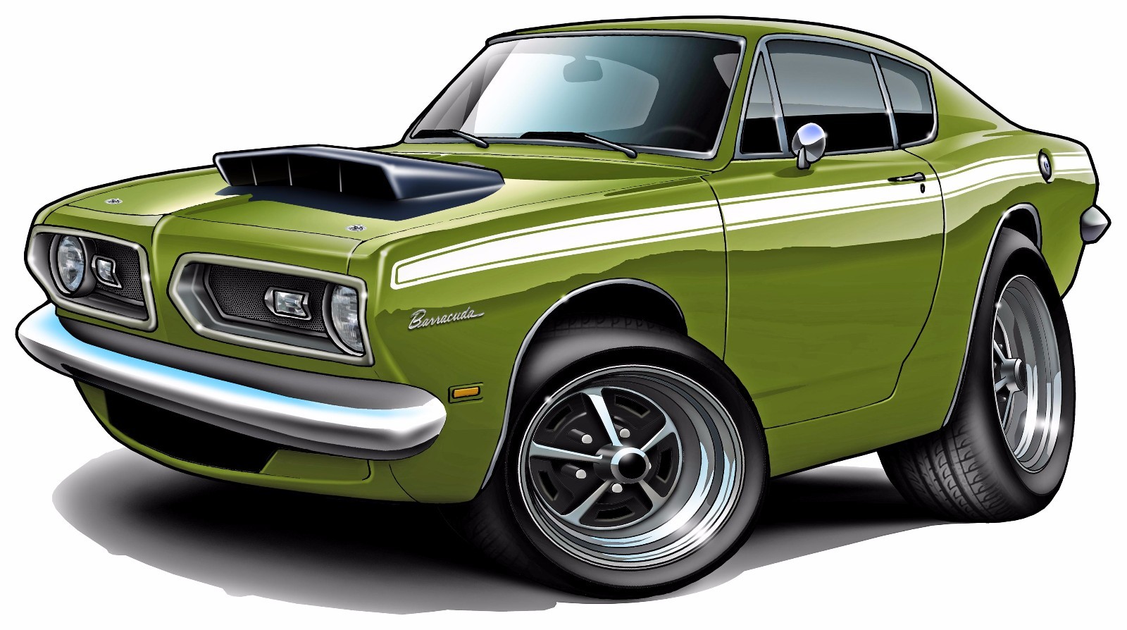 1968 Barracuda Wall Poster Sicker Graphic Decal Garage Mancave Cling 