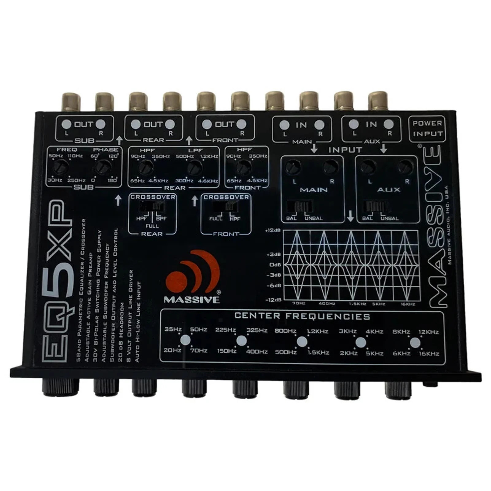 Massive Audio EQ5XP 6-Channel Line Output Converter Equalizer Signal Processor