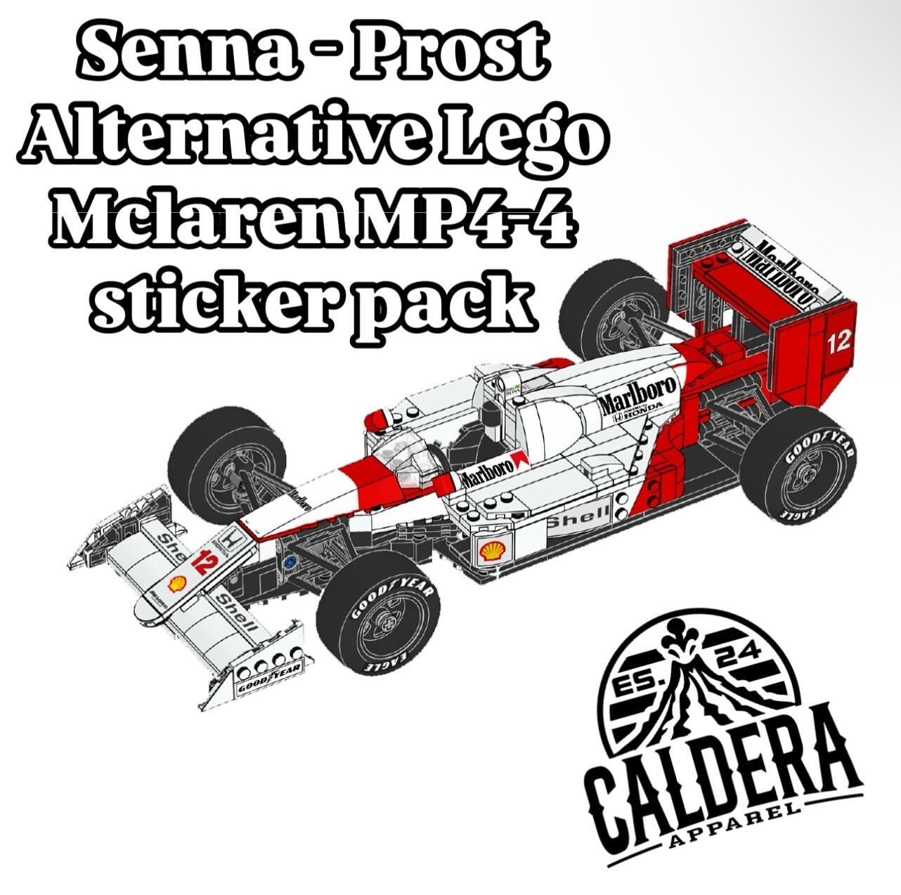 Alternative Sticker Pack Lego McLaren MP4/4 Senna/Prost model 10330 Alternative Sticker Pack Lego McLaren MP4/4 Senna/Prost model 10330