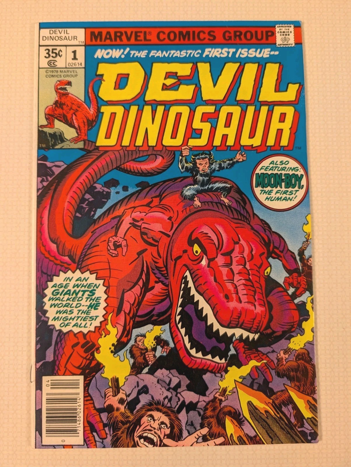 Devil Dinosaur #1 1st appearance and cover of Devil Dinosaur Marvel 1978 Devil Dinosaur #1 1st appearance and cover of Devil Dinosaur Marvel 1978
