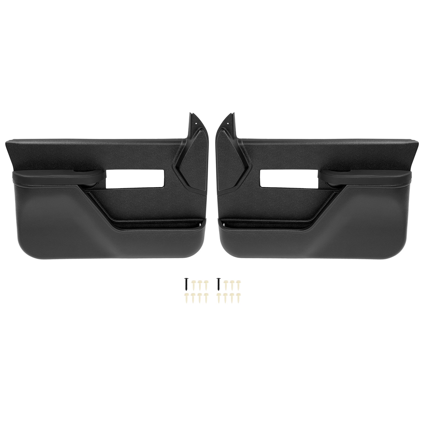 NEW Inner Door Panel Pair For 1990-1994 Chevrolet GMC Sierra Silverado Black
