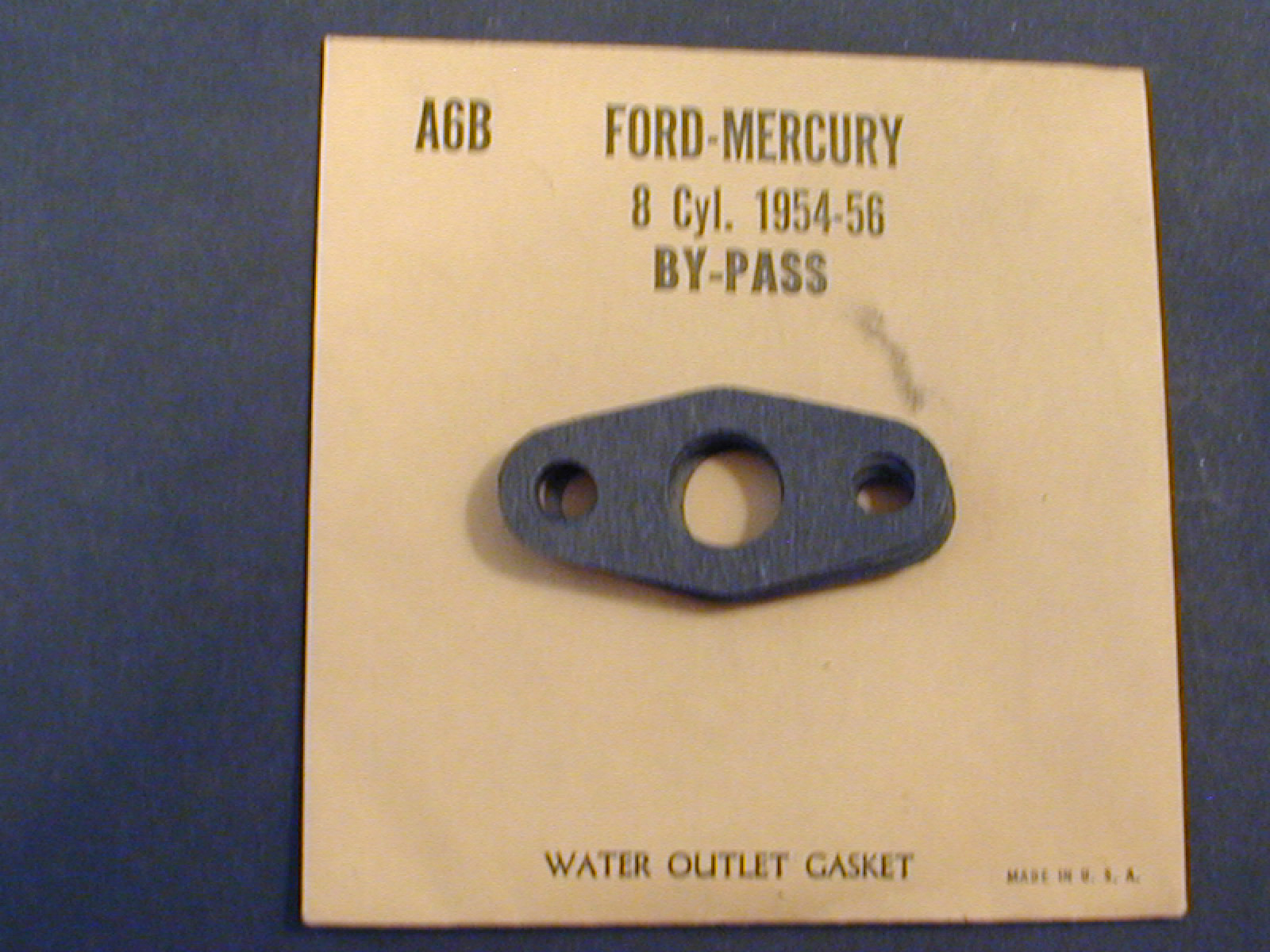 Vintage1954-56? Ford Mercury V8 8 Cyl Water By Pass Gasket 