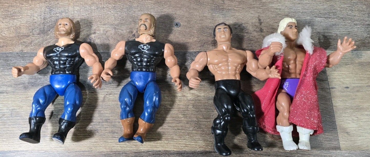 Vintage Remco AWA Wrestling Figures Lot Ric Flair Long Riders Greg Gagne