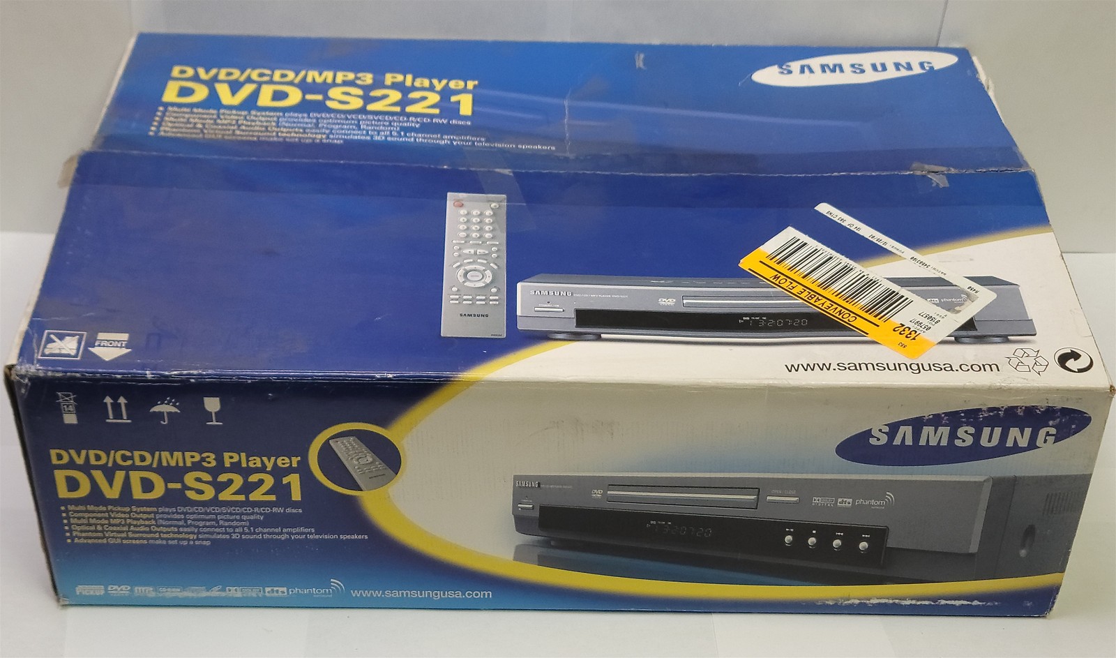 Samsung DVD-S221 DVD/CD/MP3/CD-R/CD-RW Player - New Samsung DVD-S221 DVD/CD/MP3/CD-R/CD-RW Player - New