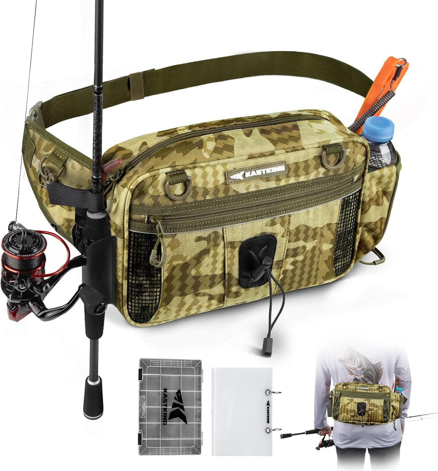 KastKing BaitSpace Waist Bag Waterproof Tackle Storage Bag With Adjustable