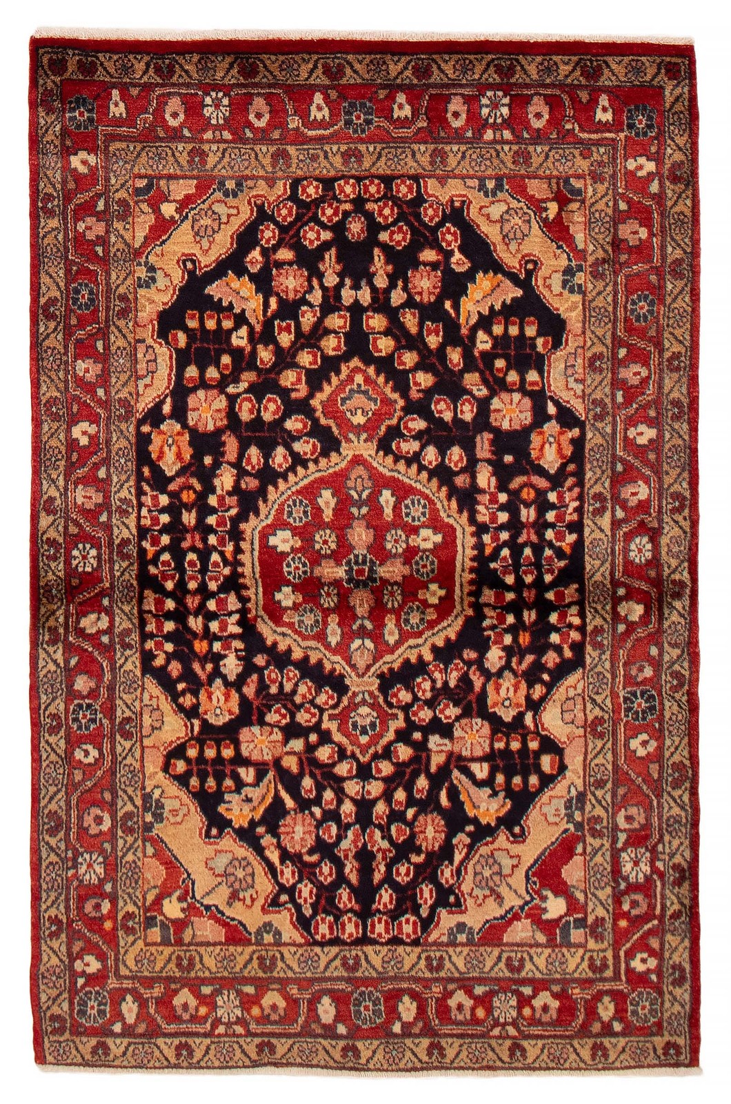 Traditional Vintage Hand-Knotted Area Rug 4\'3\