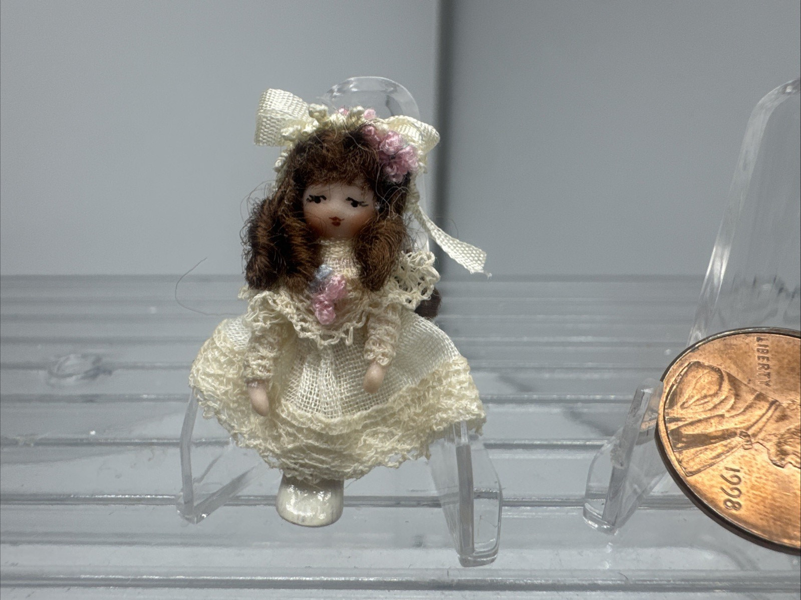 Vtg Artist Ethel Hicks Dollhouse Miniatures Angel\'s Children Marked 1.5\