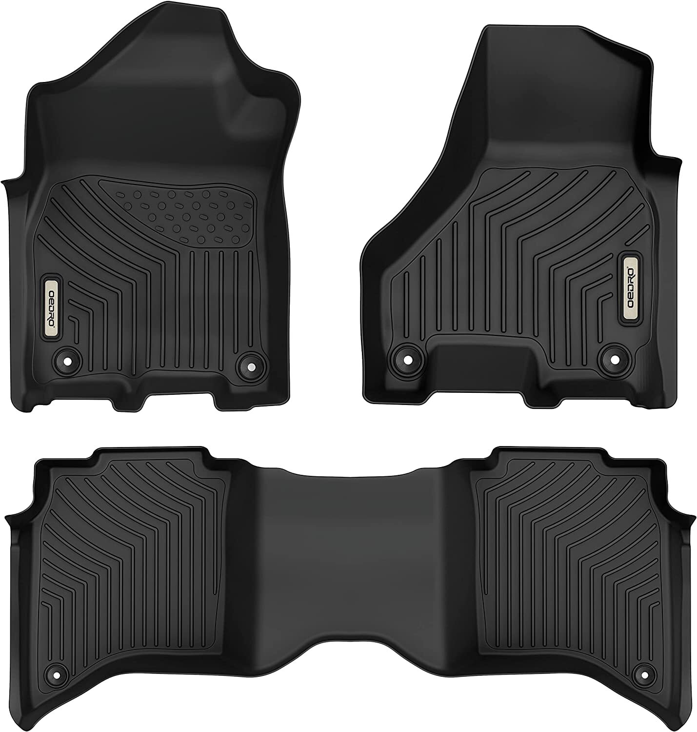 OEDRO TPE Floor Mats Liners for 2019-2026 Ram 2500/3500 Crew Cab All Weather
