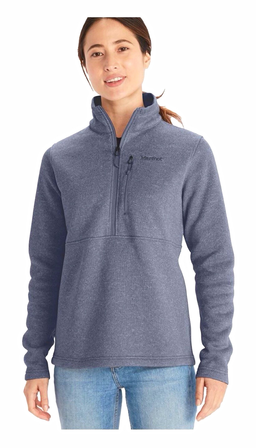 Marmot Women\'s Blue Gray 1/2 Zip Fleece Pullover Sweatshirt Size M Marmot Women\'s Blue Gray 1/2 Zip Fleece Pullover Sweatshirt Size M