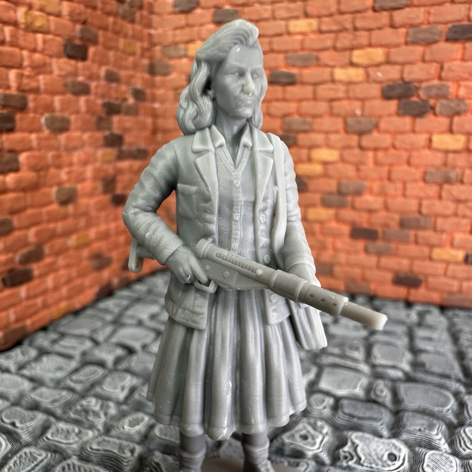 World War 2 Female French Resistance Fighter 1/32 Toy Soldier 3D WW2 Figure