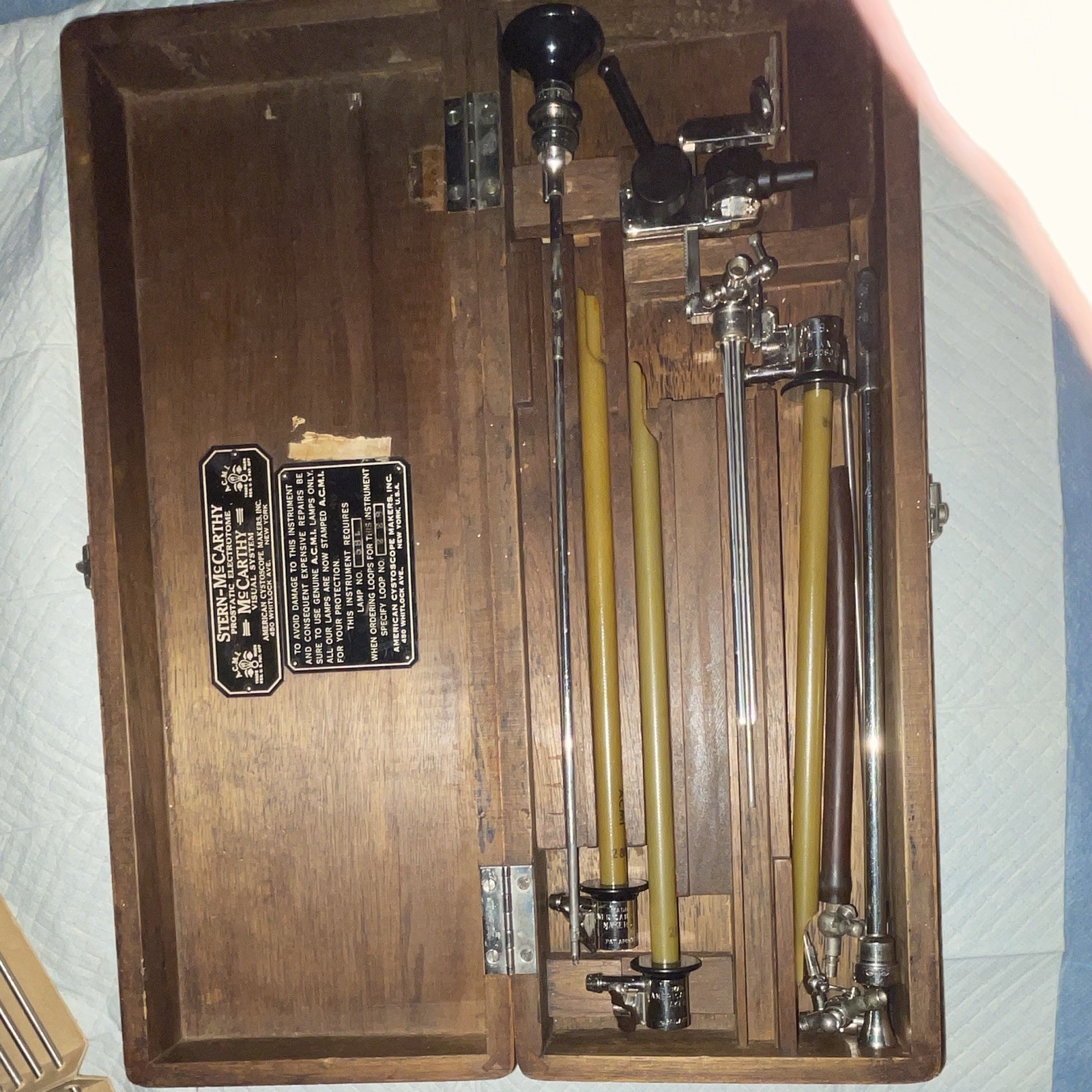 RARE Antique Stern-McCarthy Prostatic Electrotome Visual System w/ Wooden Case RARE Antique Stern-McCarthy Prostatic Electrotome Visual System w/ Wooden Case