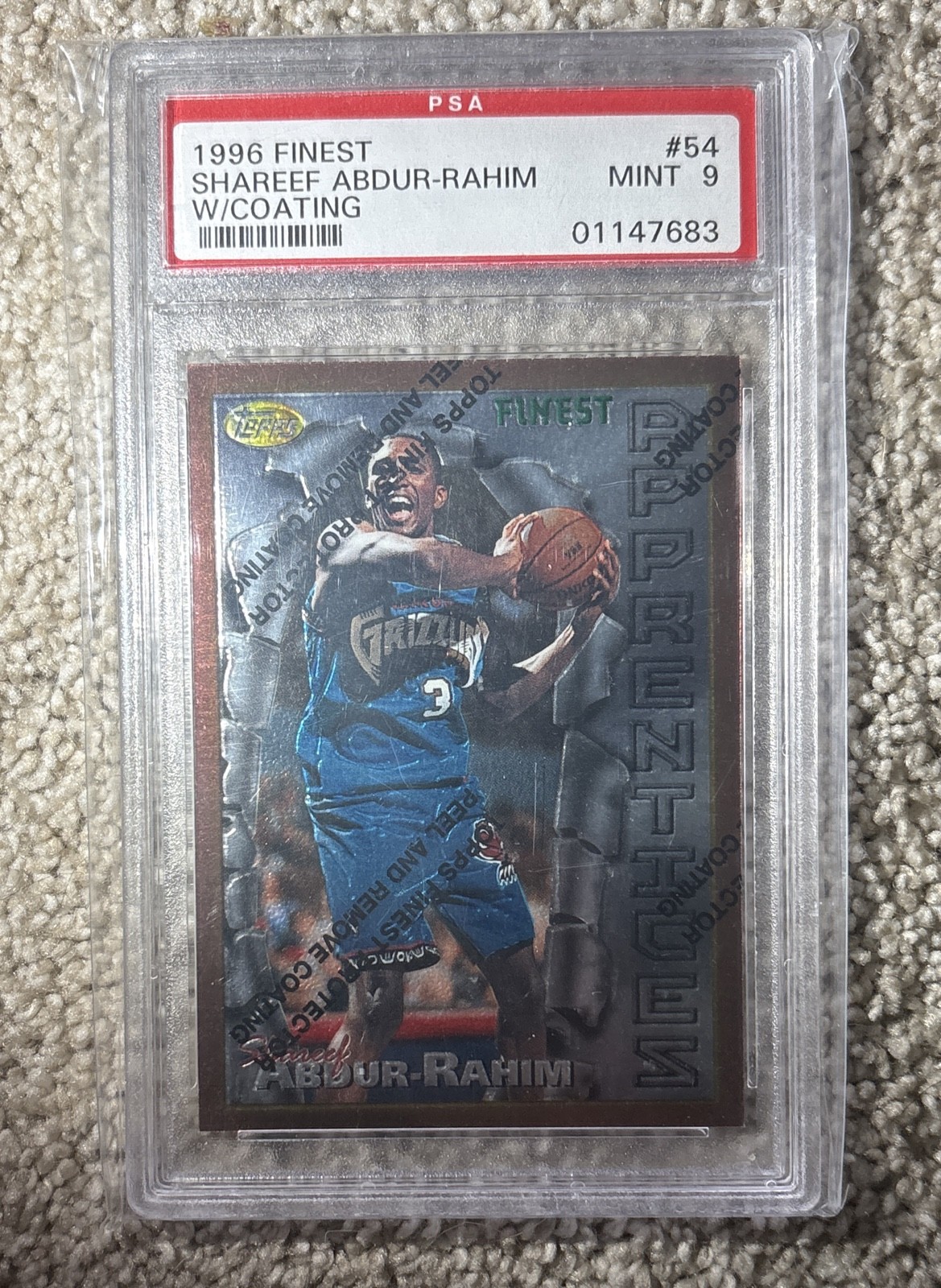1996-97 Topps Finest - Common Bronze Shareef Abdur-Rahim #54 (RC) PSA 9