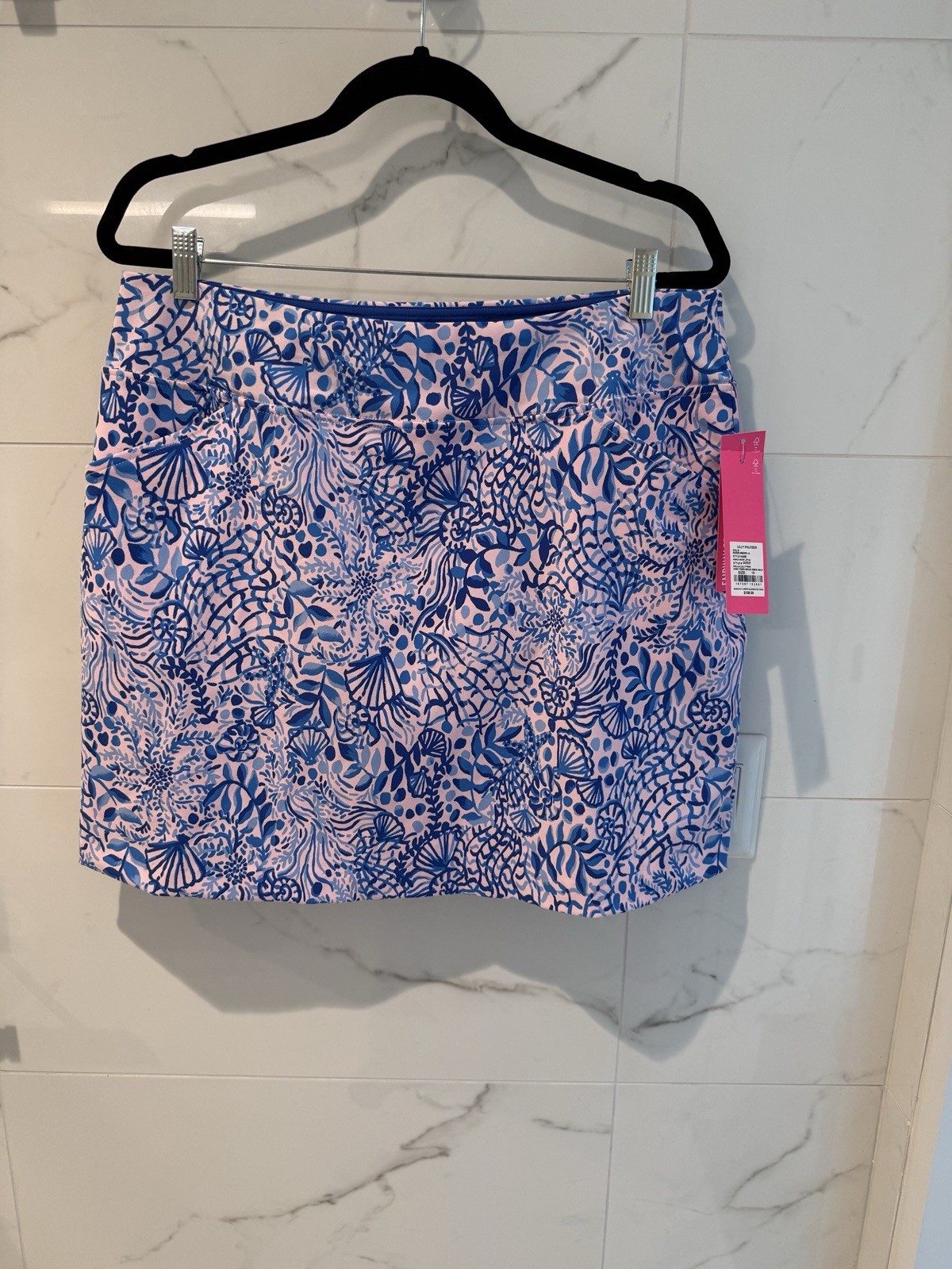 Lilly Pulitzer Monica Skort High Tides Good Vibes Calla Pink 14 NWT Great Price