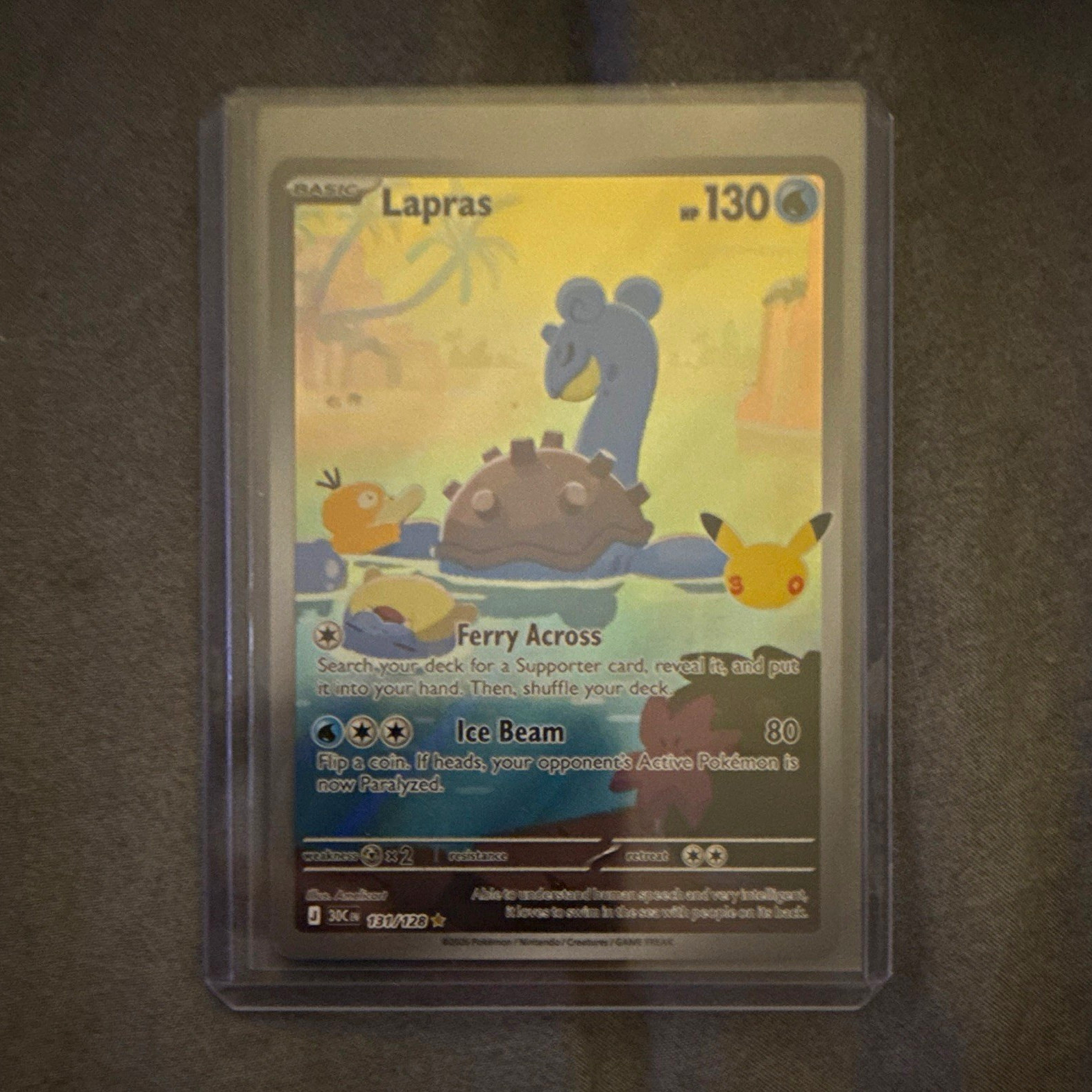 Pokémon TCG Lapras 131/128 Evolutions 2016 Reverse Holo Rare 130 HP Pokémon TCG Lapras 131/128 Evolutions 2016 Reverse Holo Rare 130 HP