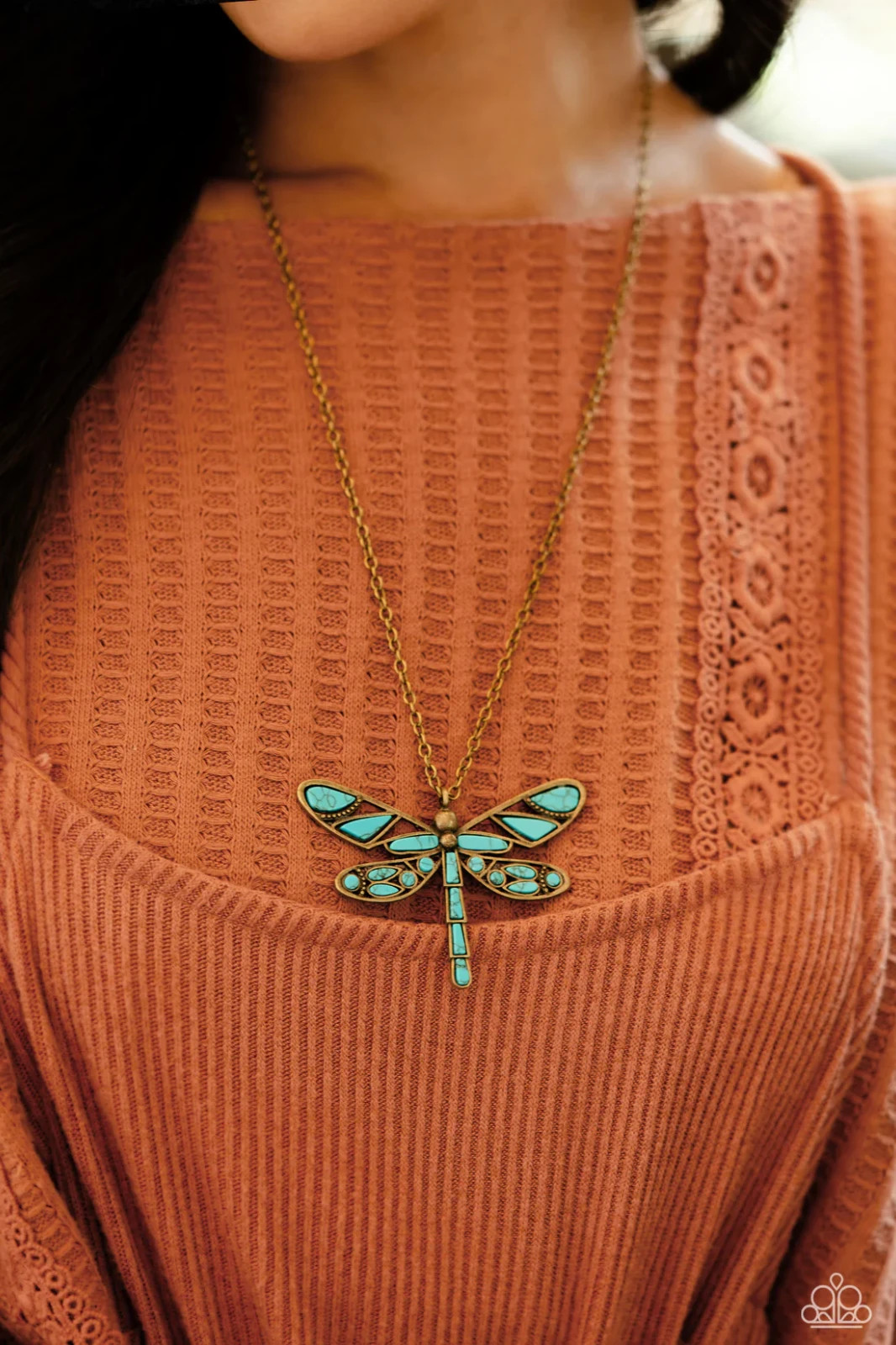 Paparazzi FLYING LOW brass necklace