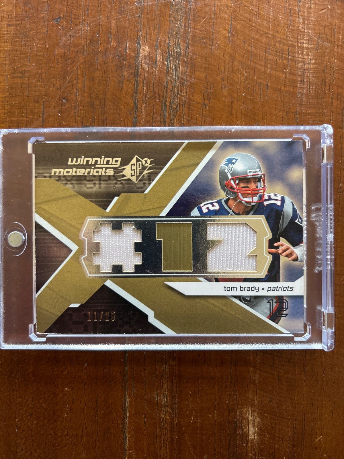 2008 SPx - Winning Materials Tom Brady #WM-TO Dual Patch Conference Letters /25