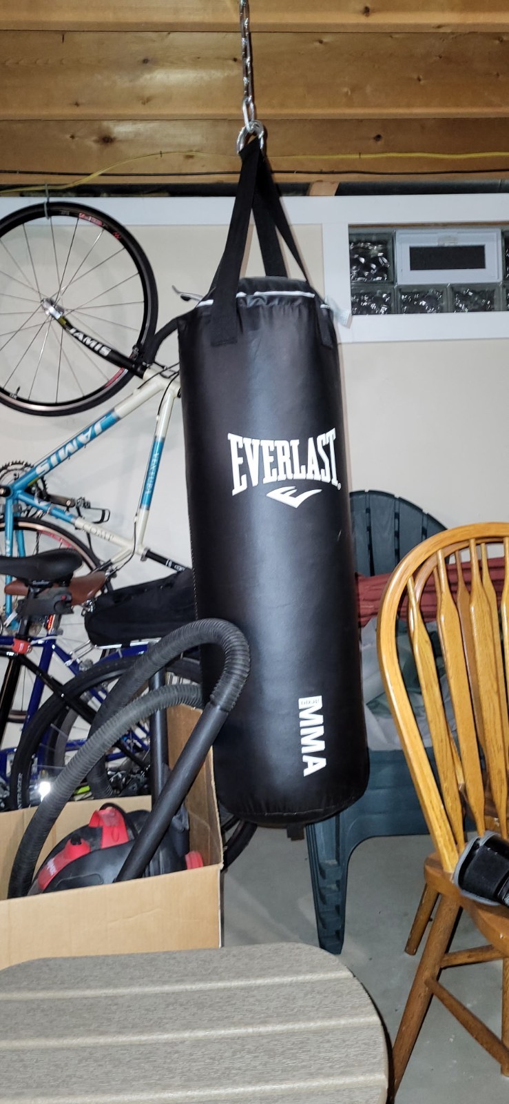 Everlast MMA Heavy Bag Training Punching Bag - Black/White