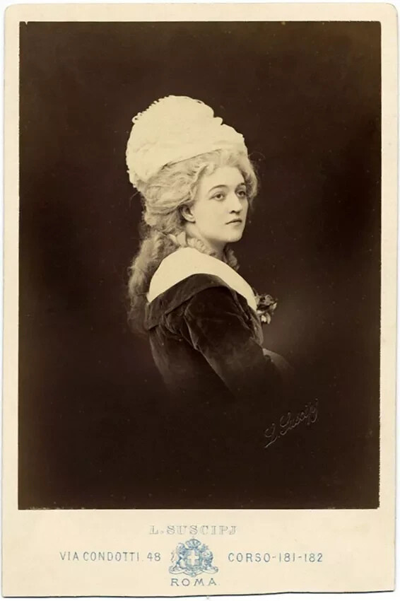 L. Suscipj Rome Very nice portrait of young woman in costume Albumen 1880c Rome L. Suscipj Rome Very nice portrait of young woman in costume Albumen 1880c Rome