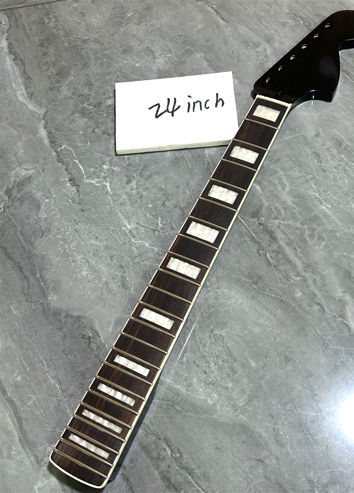24 inch short scale maple electric guitar neck 22 fret rosewood block inlay