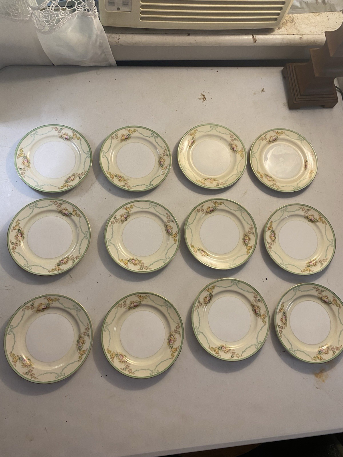 Vintage Meito China Formal Garden Bread Plates 6.5\