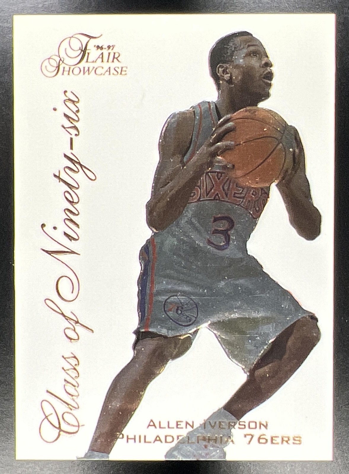 1996-97 Fleer Flair Showcase Allen Iverson #10 Class of '96 RC 76ers AI Insert