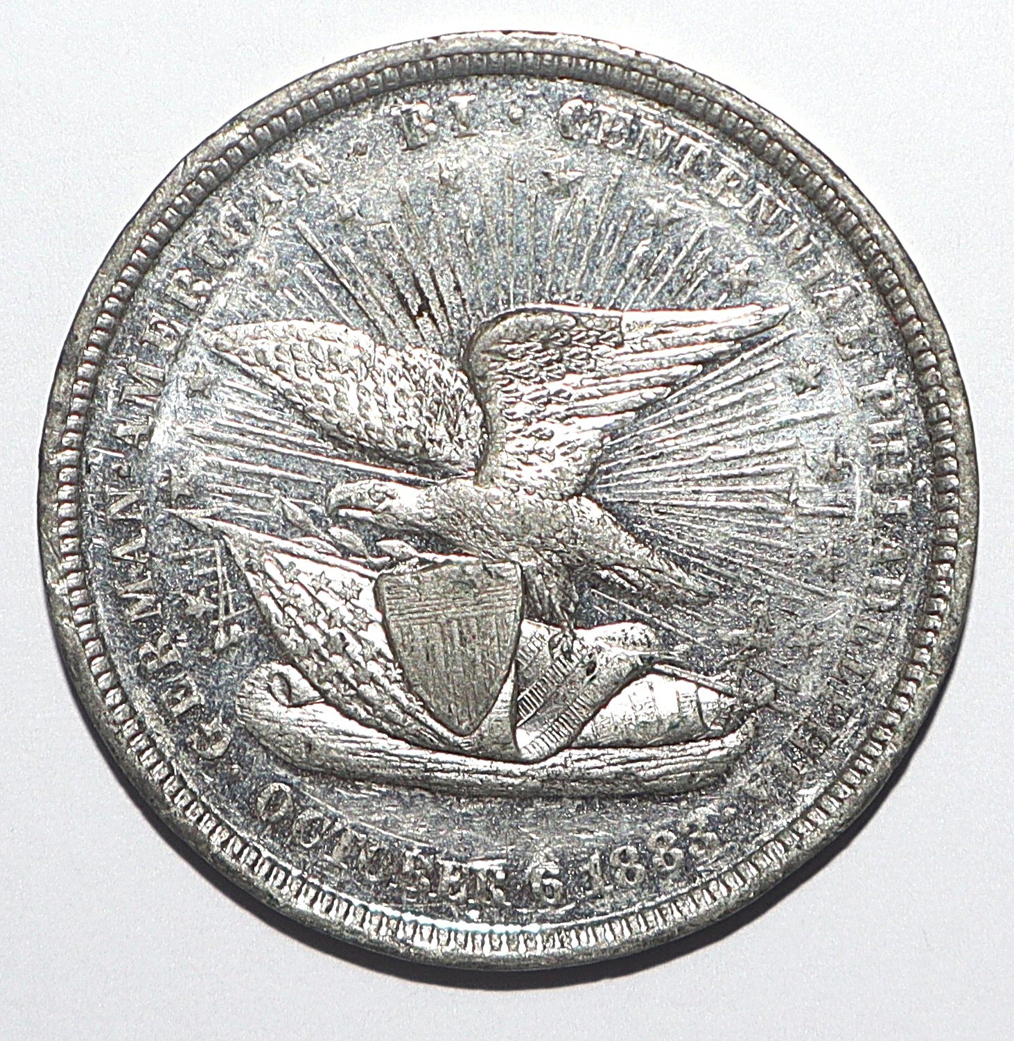 1883 German - American Bicentennial Philadelphia So-Called Dollar (Y166)