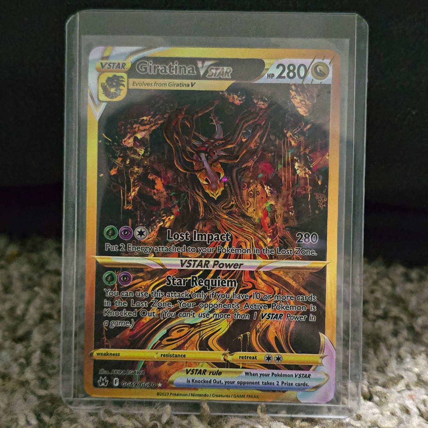 Pokemon TCG Giratina VSTAR Secret Rare Full Art Holo GG69/GG70 ENG 2023 Pokemon TCG Giratina VSTAR Secret Rare Full Art Holo GG69/GG70 ENG 2023