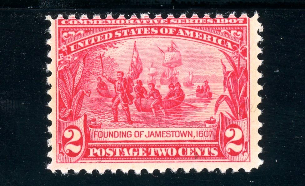 Scott 329 OG MNH FVF US 1907 Jamestown SCV $85