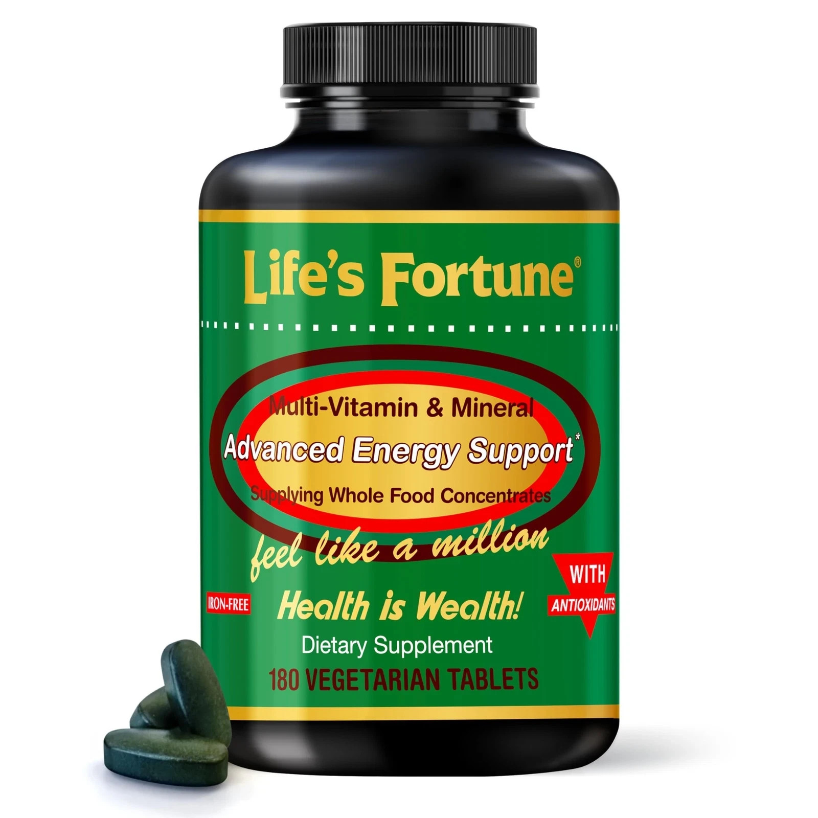 Life\'s Fortune Whole Food Multivitamin & Mineral Advanced Energy Support Supp...