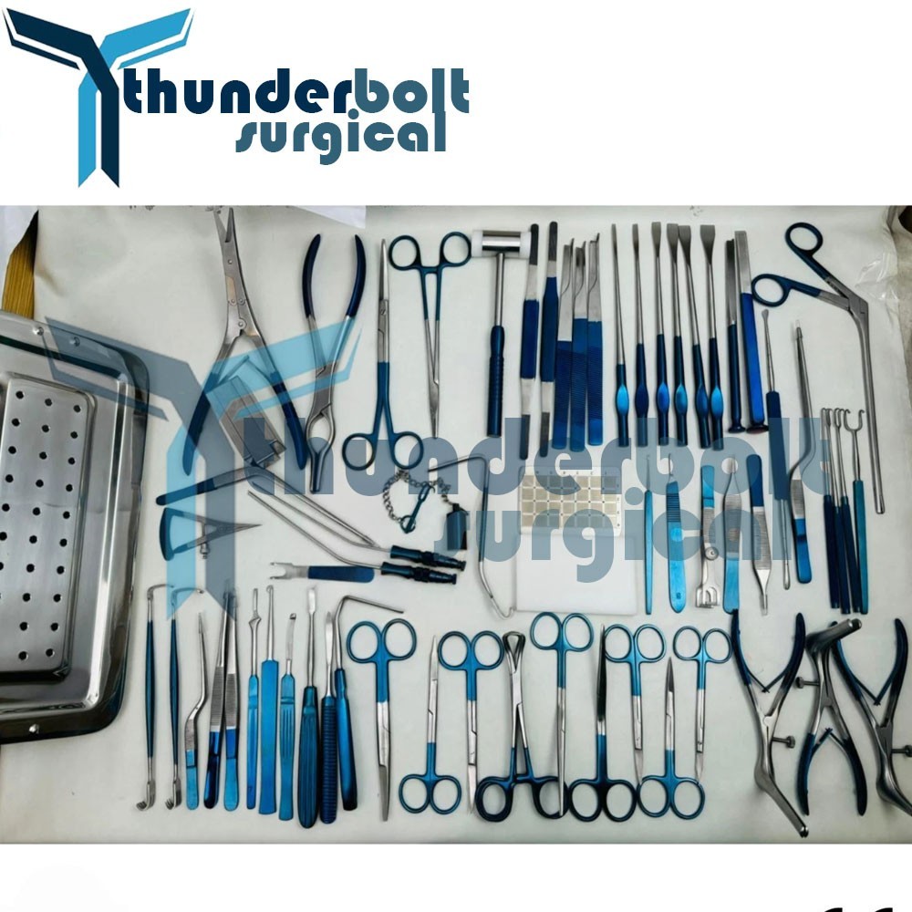 Rhinoplasty Instrument Set Titanium Coated Nose Surgery Premium Quality - Box