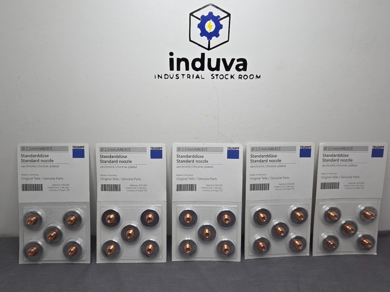 5-Pack TRUMPF 0352285 2.3mm Standard Chrome Laser Cutting Nozzles New