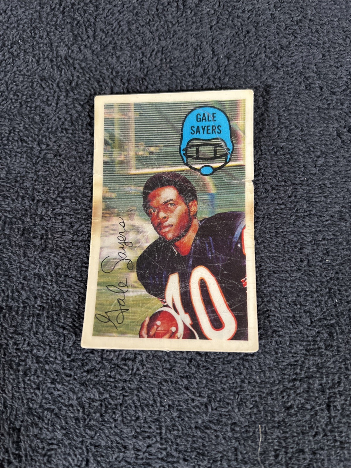 VINTAGE 1970 Kellogg\'s 3-D Super Stars -Gale Sayers #51 POOR CONDITION SEE PICS
