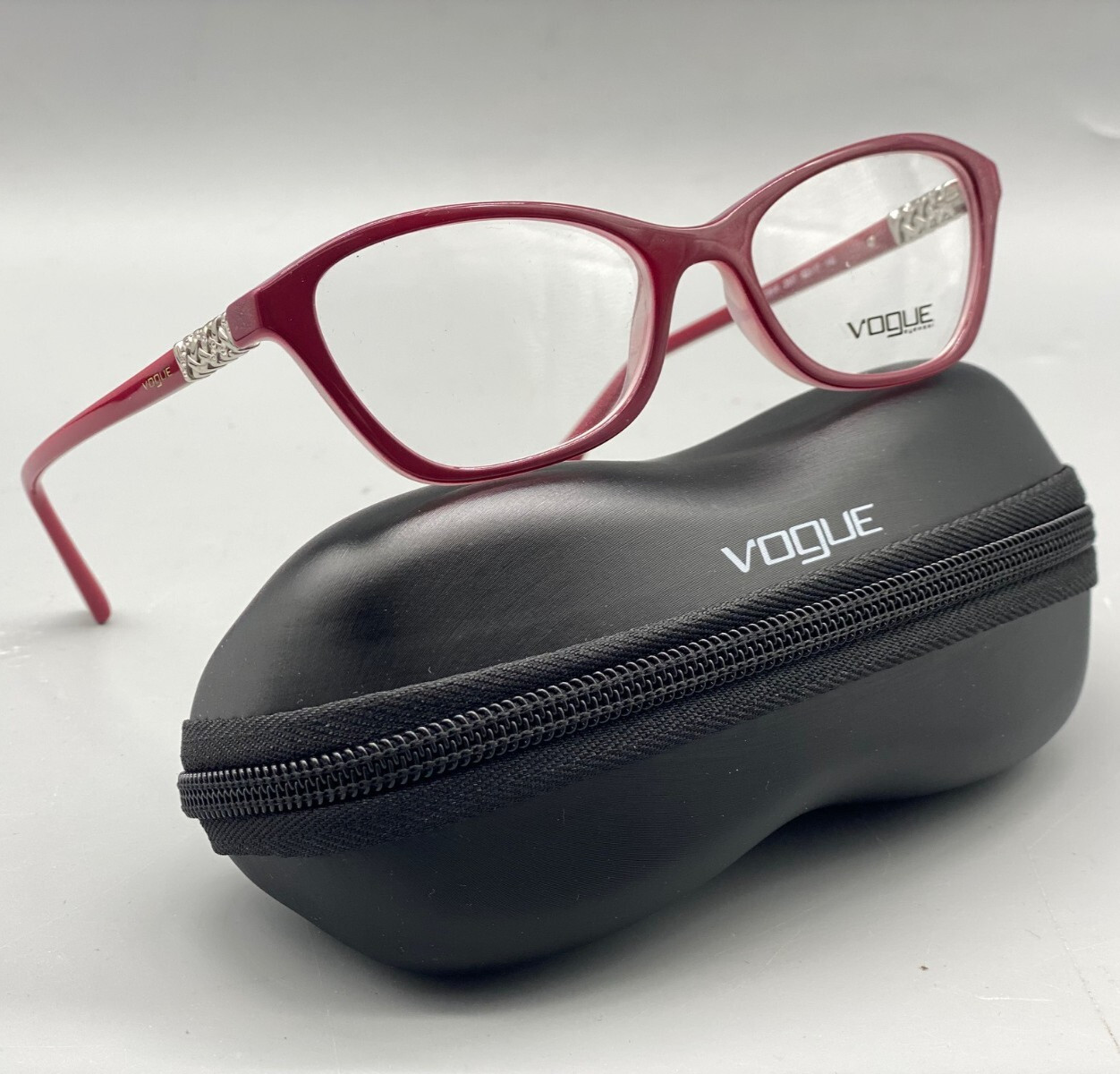 Vogue VO 5139 B 2537 Women’s Eyeglasses 52mm Cat Eye Red/Clear Plastic Frame