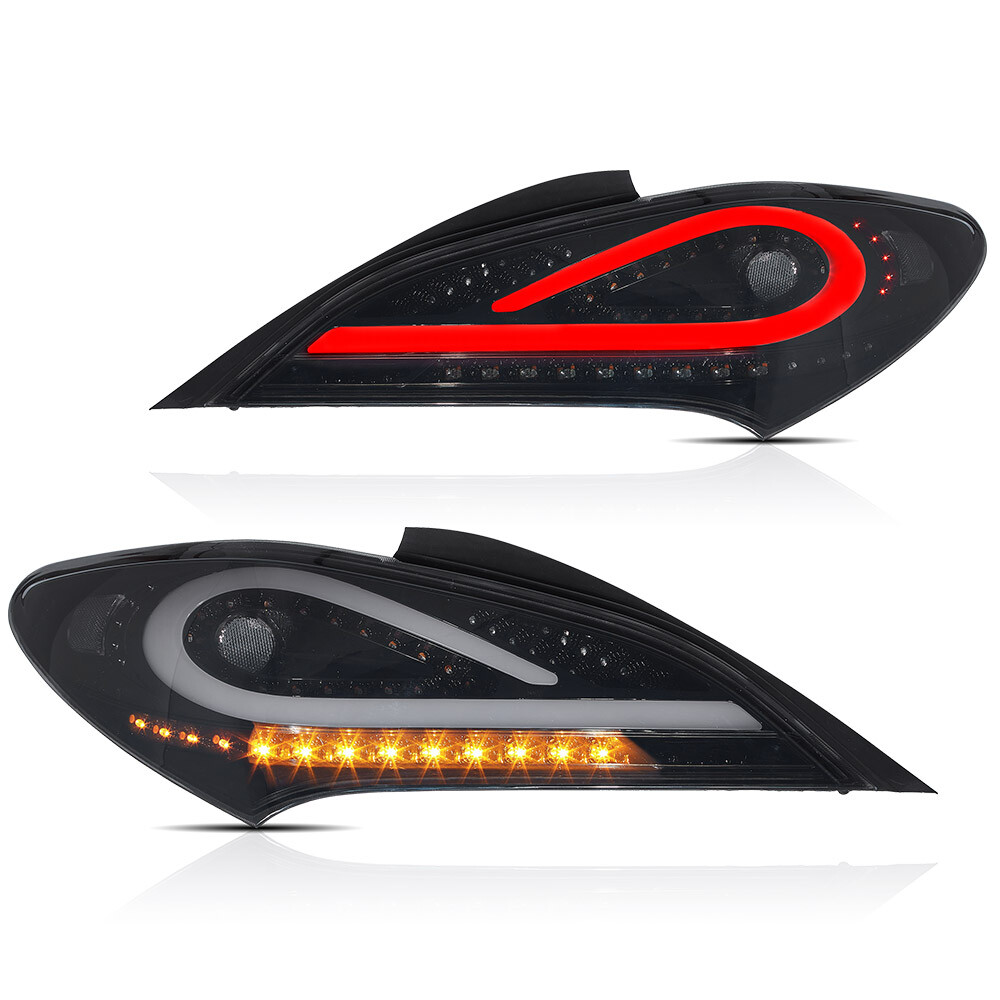 2XVLAND LED Tail Lights For 2010-2016 Hyundai Genesis Coupe Rear Lamps Indicator