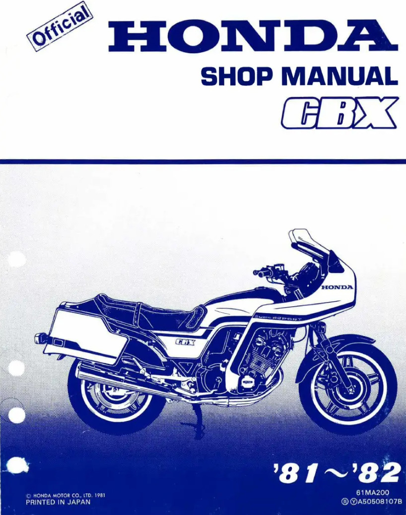 1981-1982 Honda CBX Engine Service Manual 1981-1982 Honda CBX Engine Service Manual