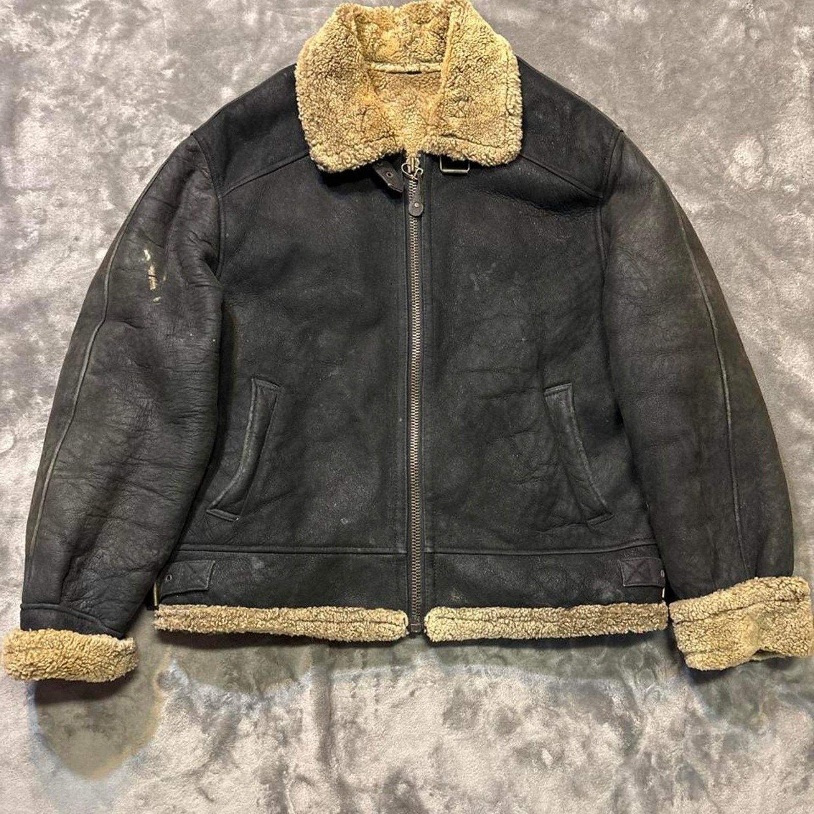 Vintage 80s Wilson B-3 bomber flight leather jacket