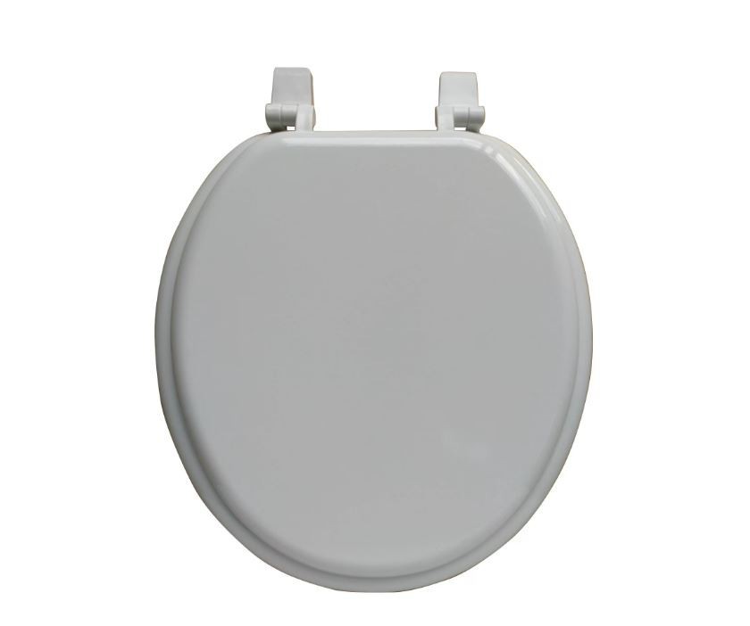 Round Molded Wood Toilet Seat White