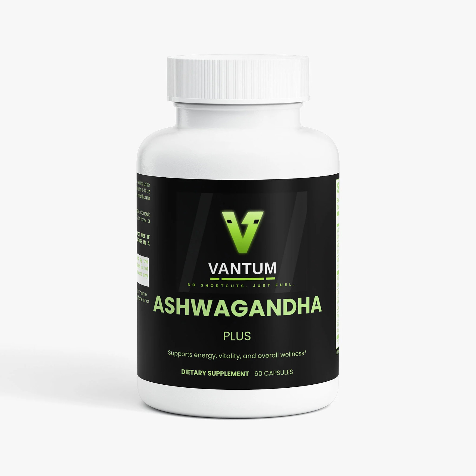Vantum Ashwagandha Plus Capsules, Stress & Mood Support, Vegetarian Non-GMO